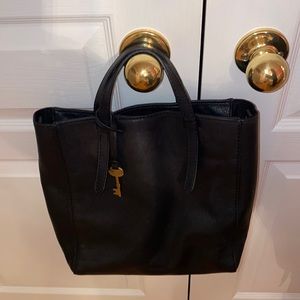 Fossil black leather purse, convertible to a backpack